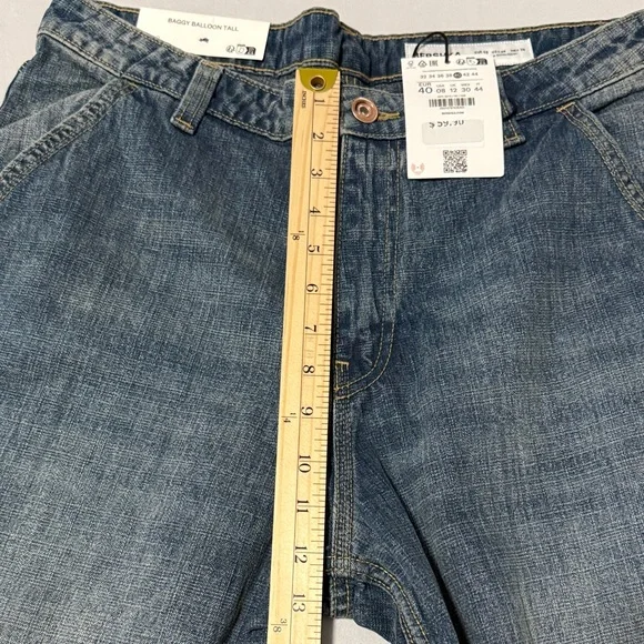 Bershka Baggy Balloon Fit High Rise Jeans Size 8 Tall NWT Barrel Leg - Picture 10 of 13